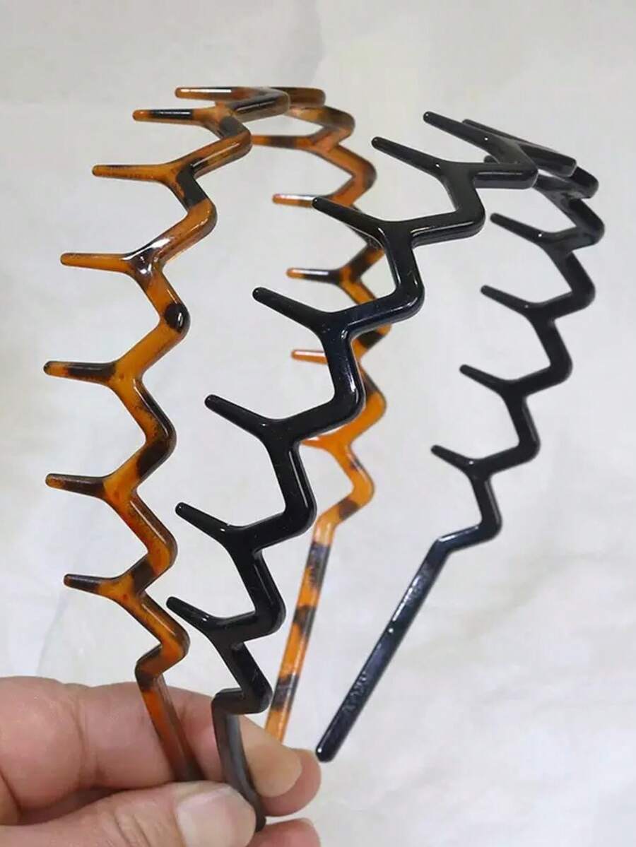 4pcs Black Wavy Toothed Headba - огляд і ціна Face Wash Mens