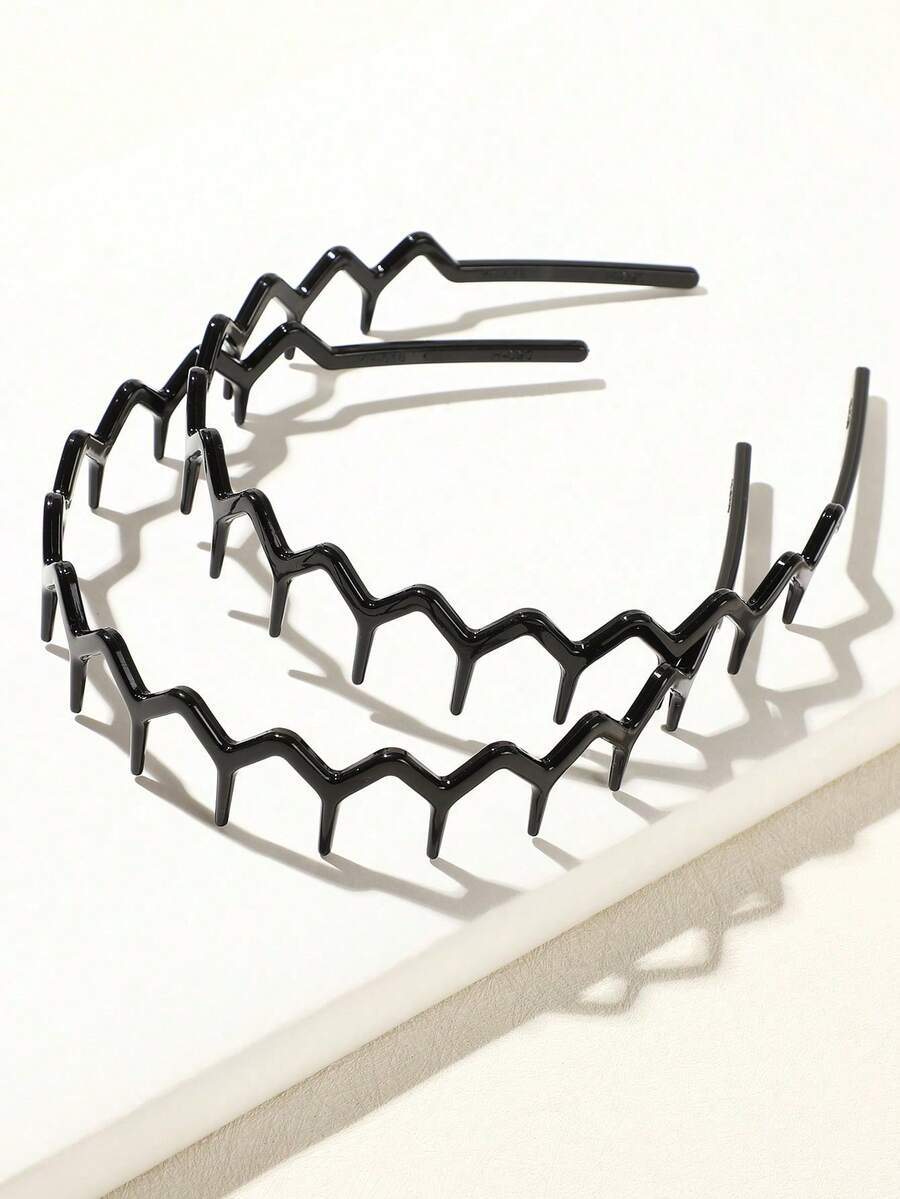 4pcs Black Wavy Toothed Headba - огляд і ціна Face Wash Mens