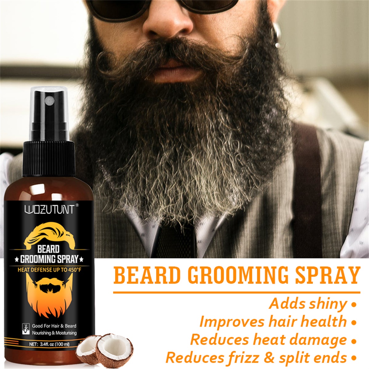 Beard Grooming Spray,Men Moust - огляд і ціна Mens Grooming Treatment