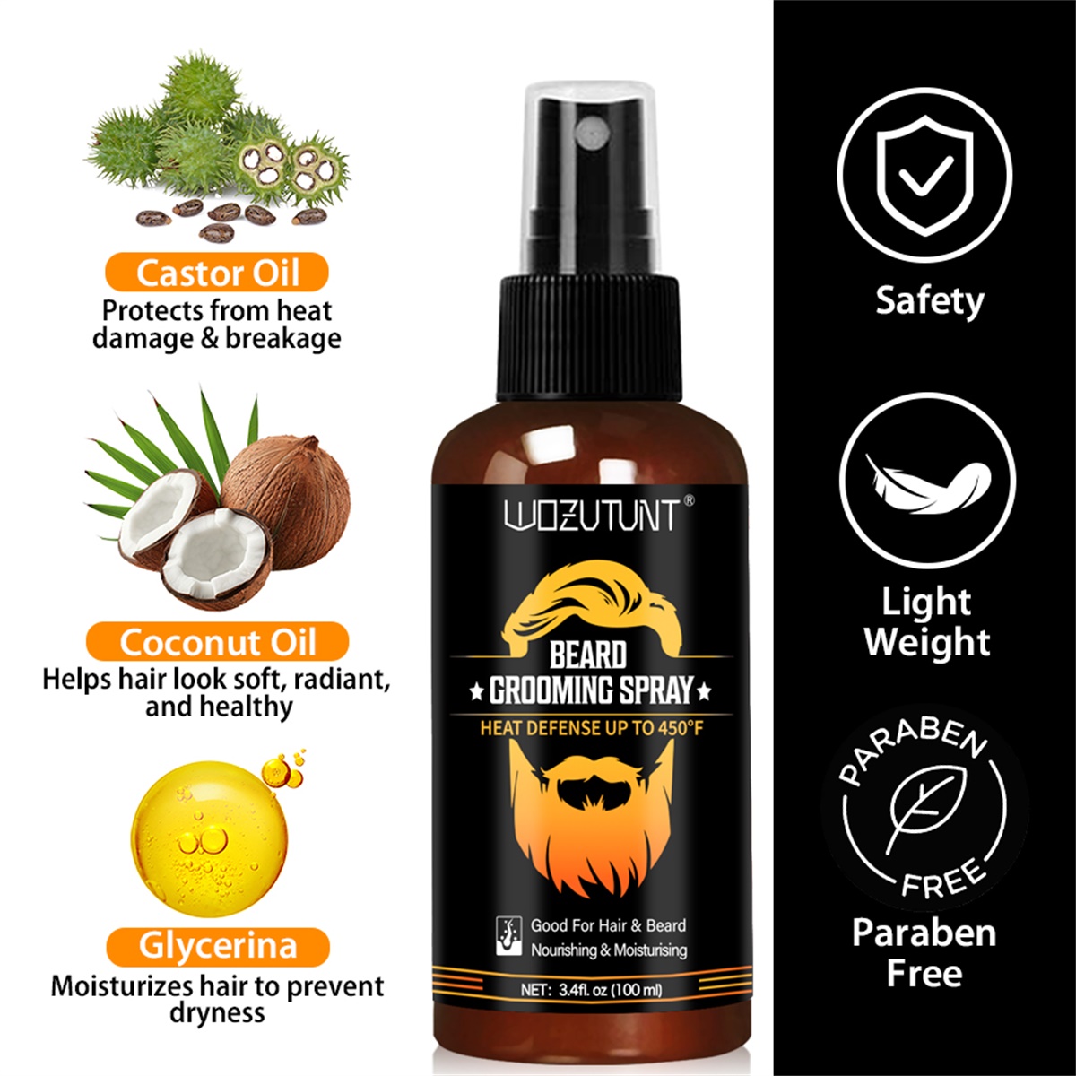 Beard Grooming Spray,Men Moust - огляд і ціна Mens Grooming Treatment