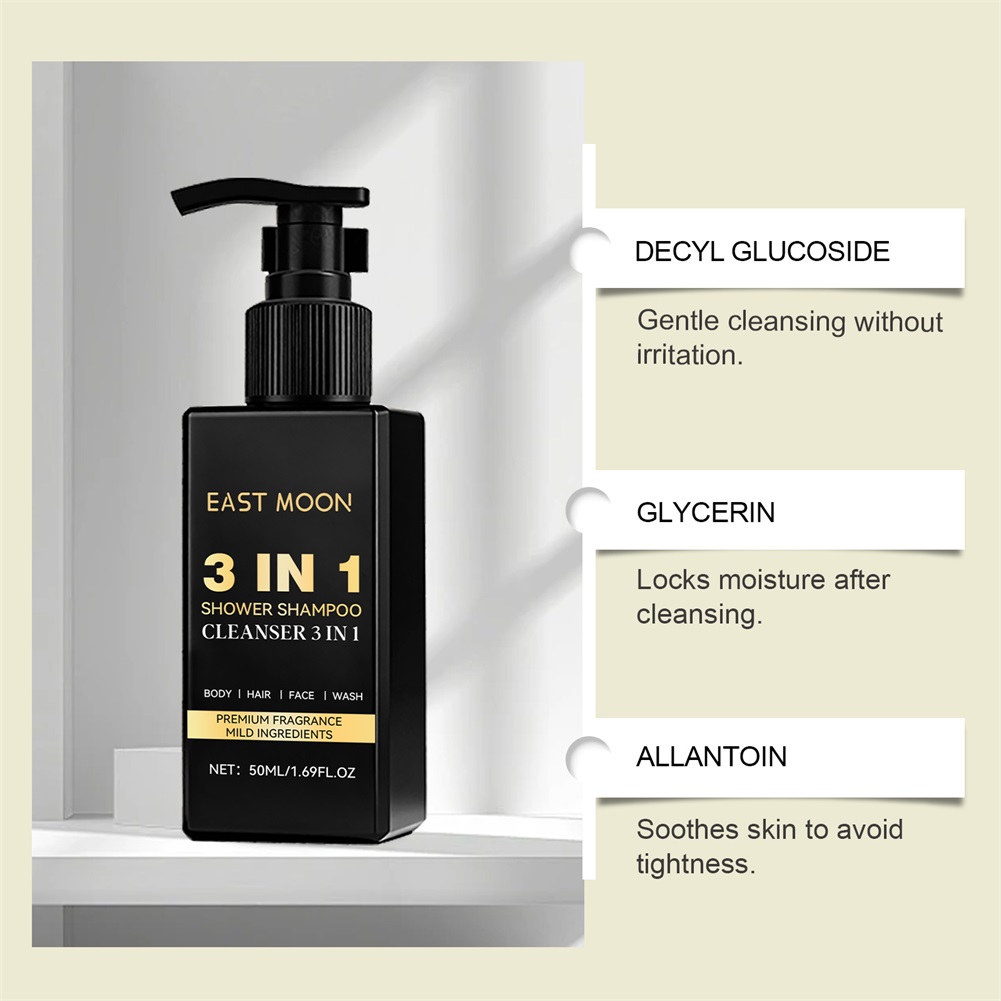 50ml 3 In 1 Shampoo Face Clean - огляд і ціна Face Wash Mens