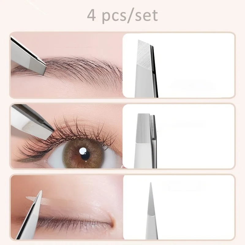4 Pieces Professional Tweezers - огляд і ціна Mens Grooming Treatment