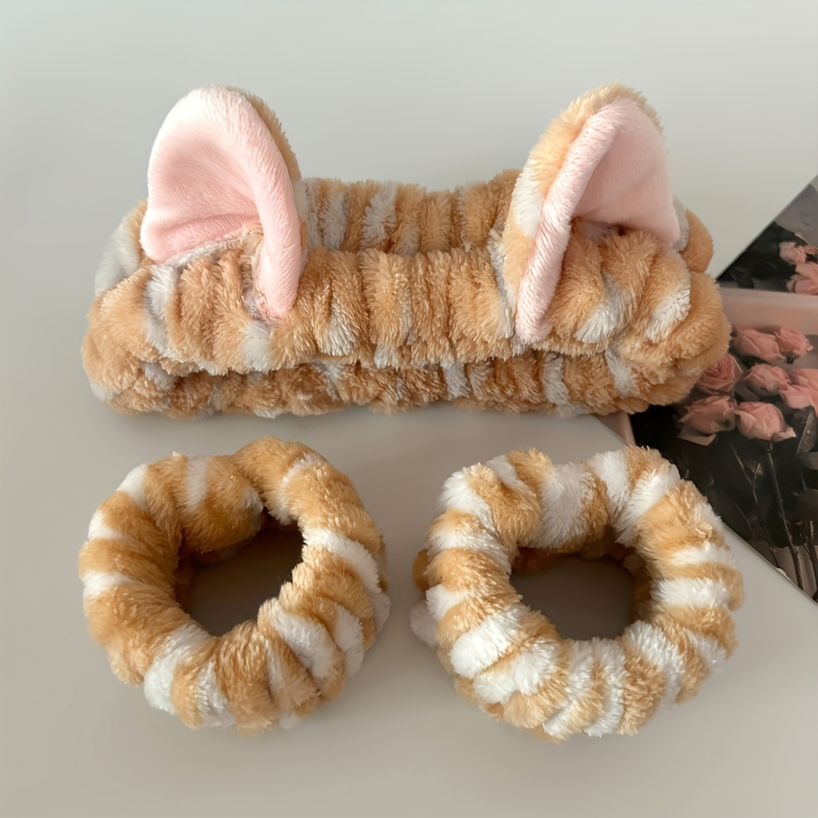 Cute Cat Ears Headband And Wri - огляд і ціна Face Wash Mens
