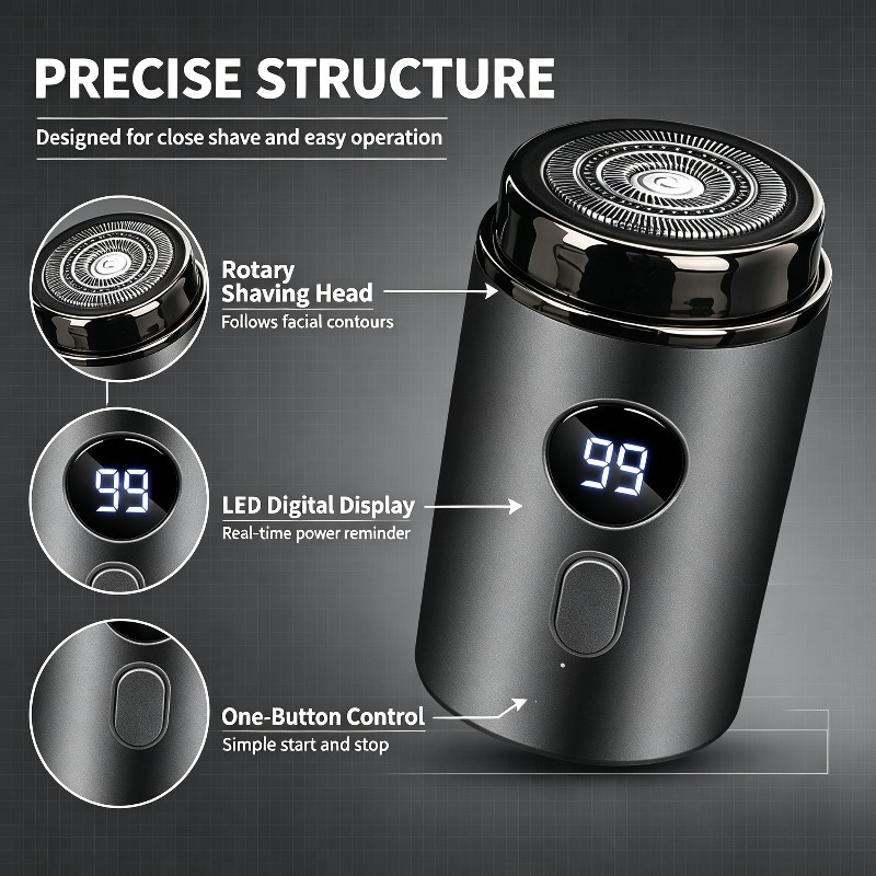 USB Rechargeable Waterproof El - огляд і ціна Mens Grooming Box