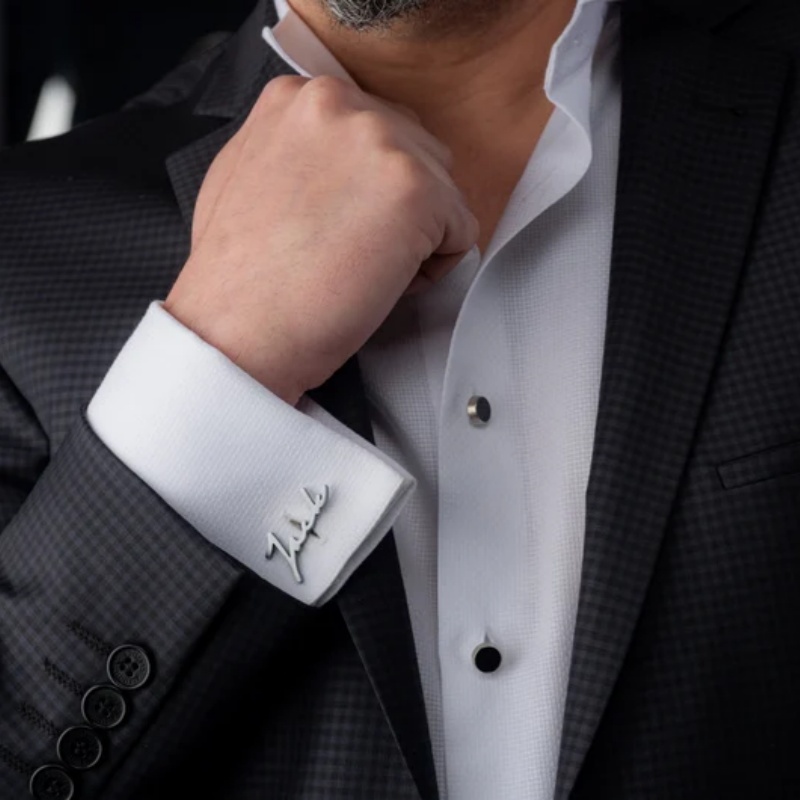 Custom Name Cufflinks 18K Gold - огляд і ціна Men'S Groom