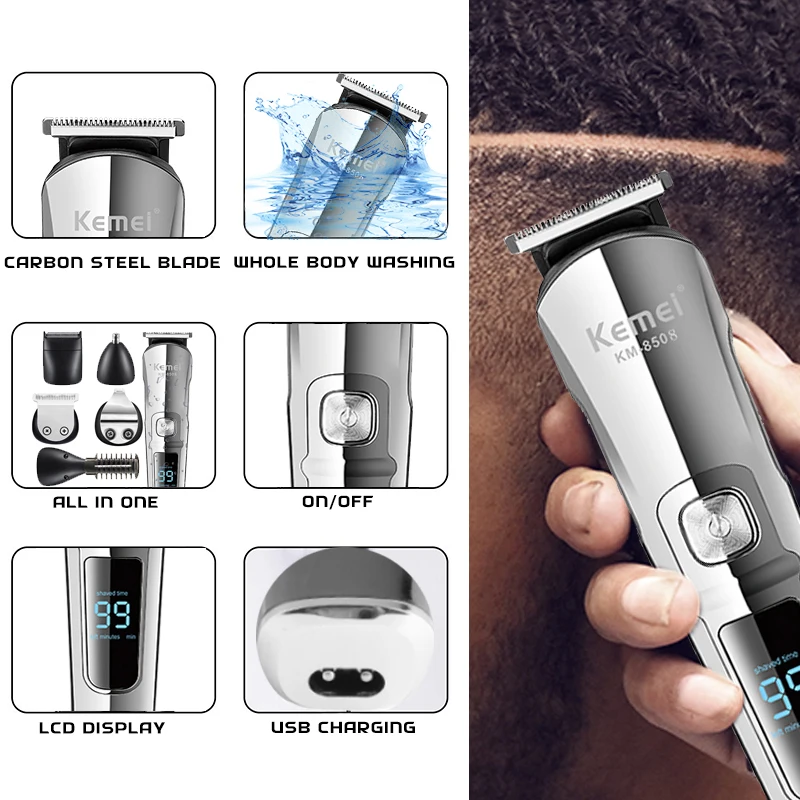 Kemei Professional Multifuncti - огляд і ціна Mens Grooming Box
