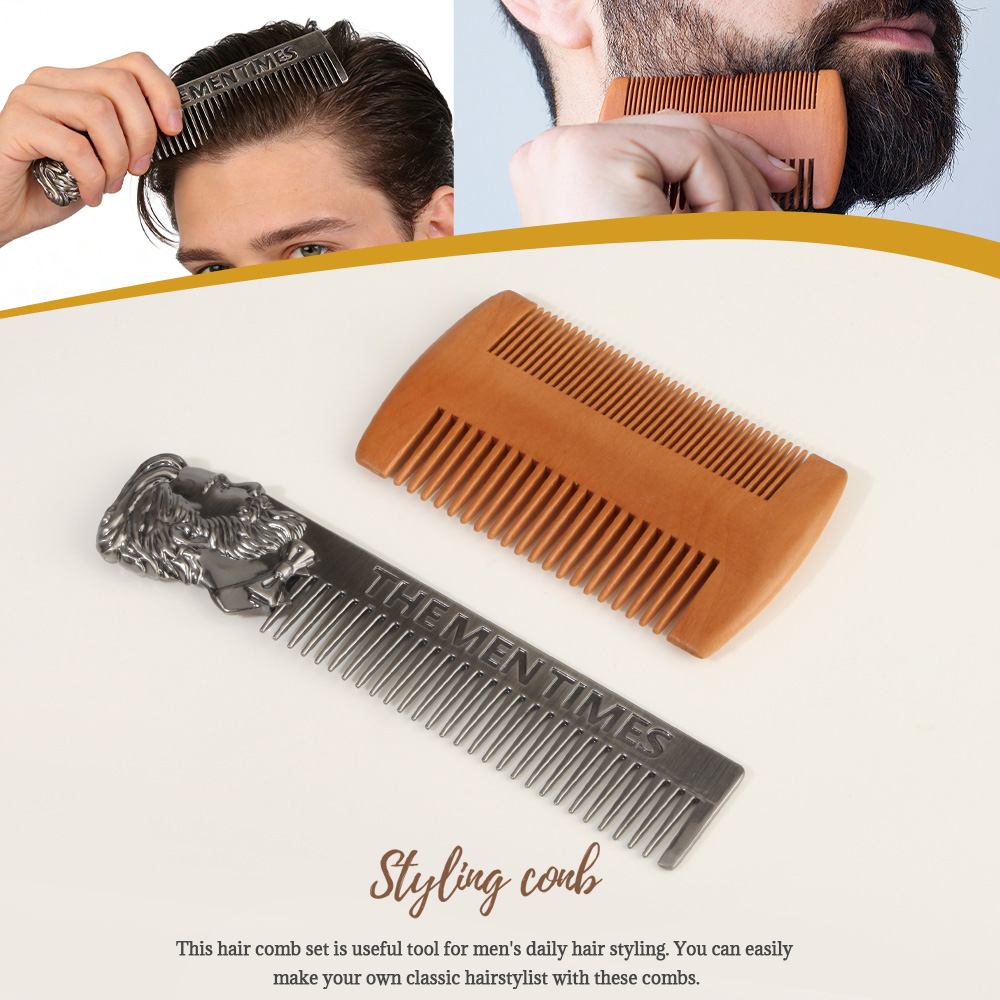 Men Vintage Beard & Hair Comb  - огляд і ціна Men'S Grooming Hairstyles